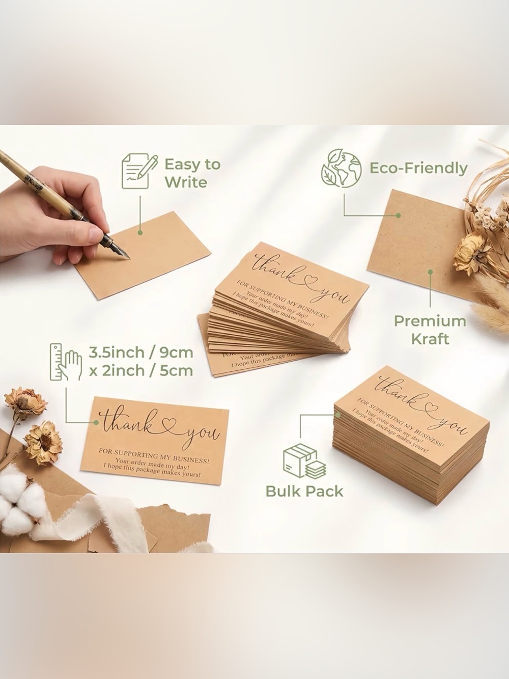 60pc Thank You Business Cards - Picture 4 of 4